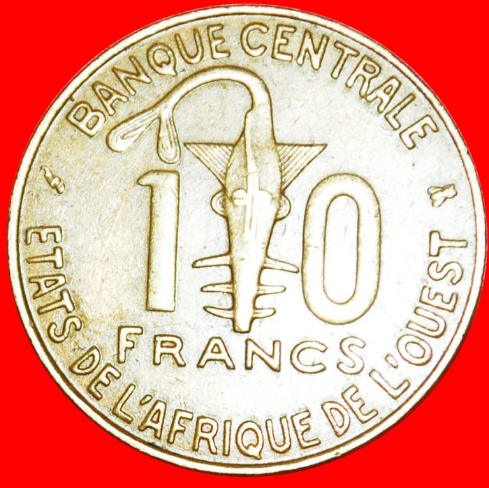  * FRANKREICH GOLDFISCHE (1981-2022): WESTAFRIKA ★ 10 FRANCS 1997! OHNE VORBEHALT!   