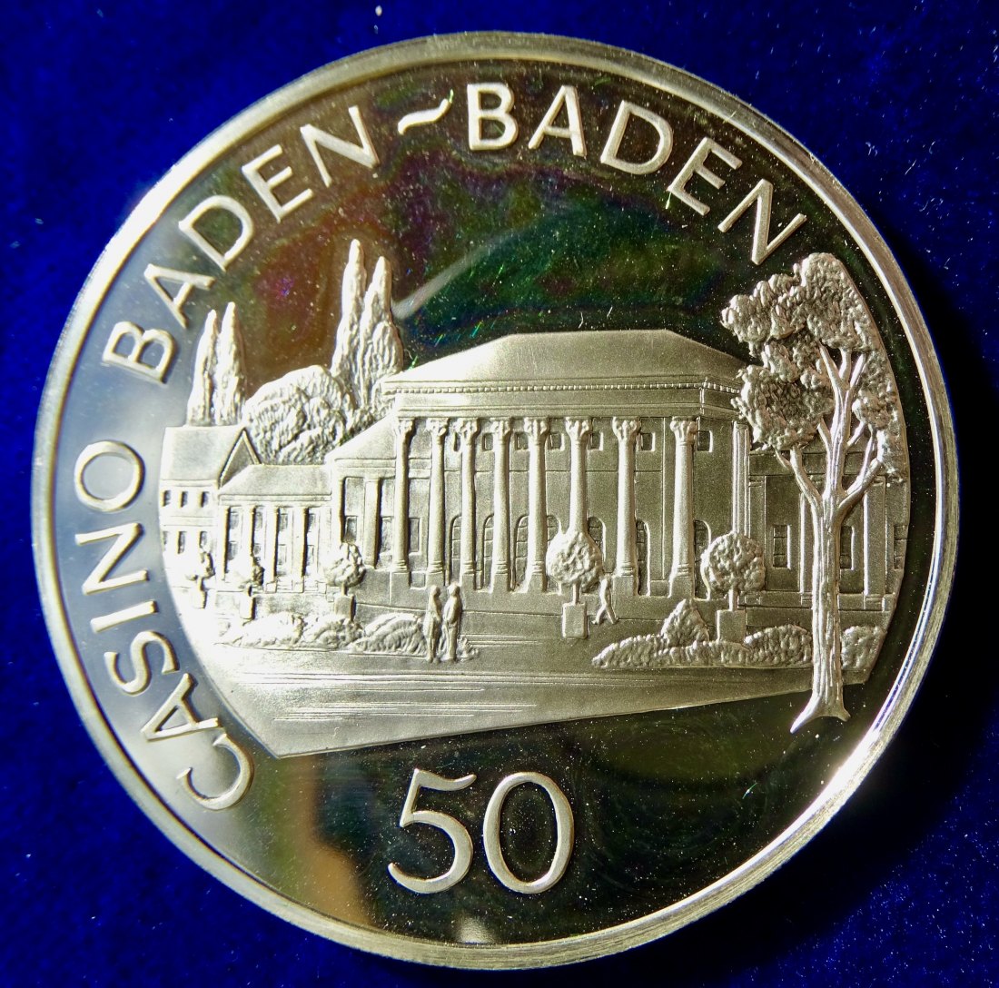  Gaming Token Coin Jeton Casino Baden-Baden, Baden-Württemberg 50 Mark 1979 o.J.   