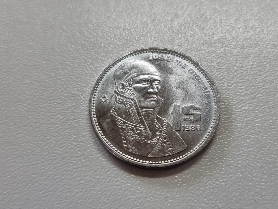  Mexiko 1 Peso 1986 STG   