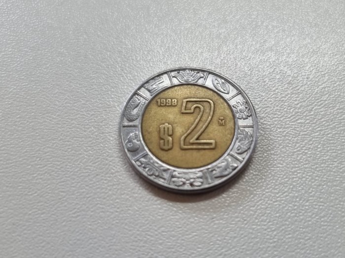  Mexiko 2 Pesos 1998 Umlauf   