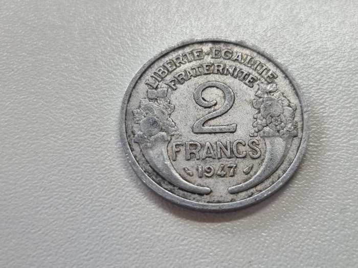  Frankreich 2 Franc 1947 Umlauf   