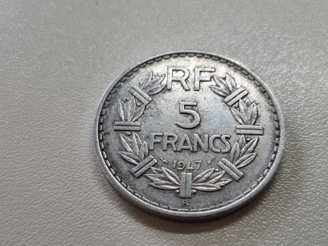  Frankreich 5 Franc 1947 B Umlauf   