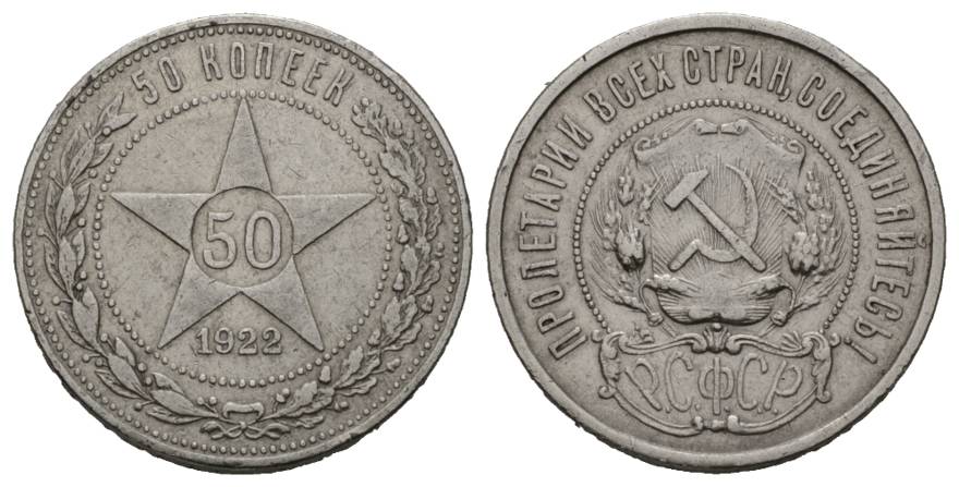  Russland; 50 Kopeken 1922   