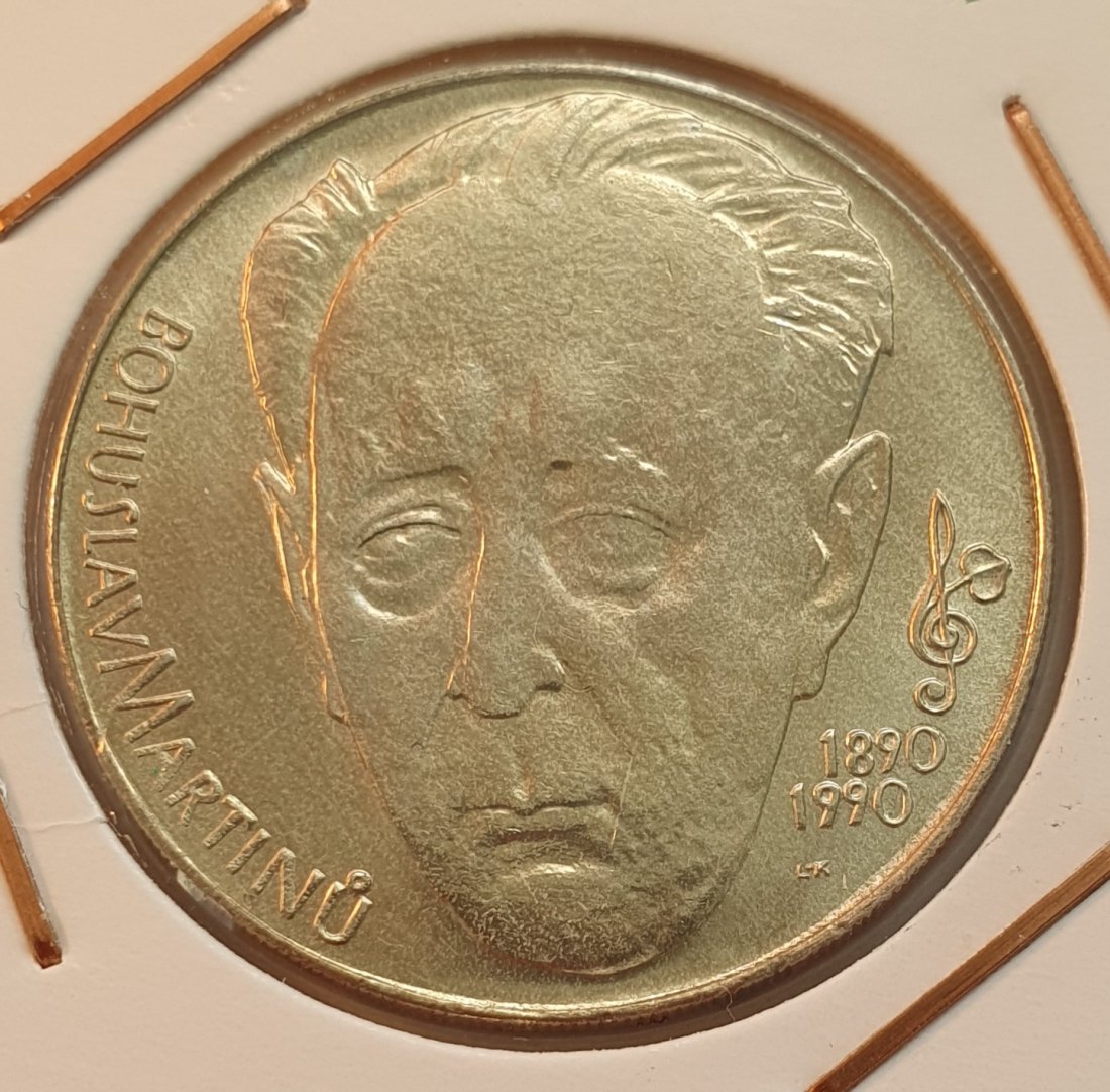  Tschechoslowakei CSFR, 100 Korun 1990, Bohuslav Martinu, Silber   