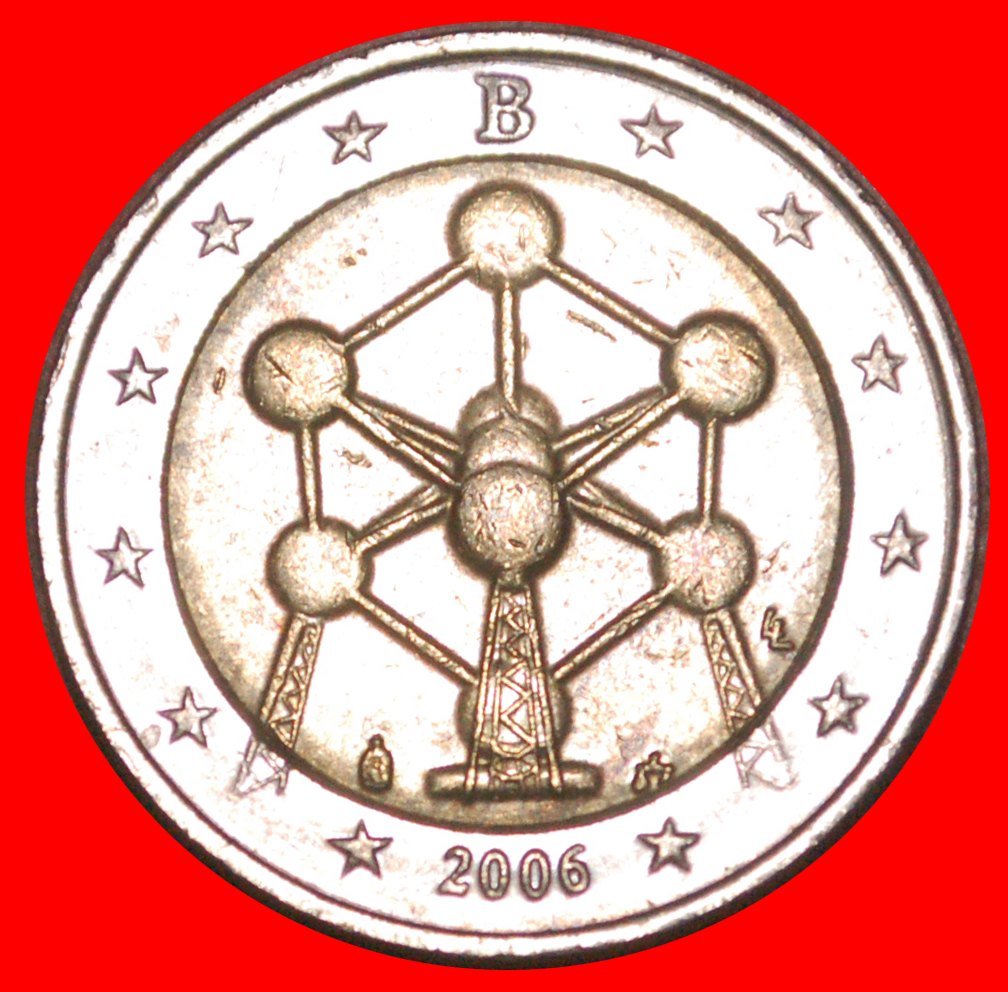  * ATOMIUM: BELGIUM ★ 2 EURO 2006 PHALLIC TYPE! LOW START ★ NO RESERVE!   