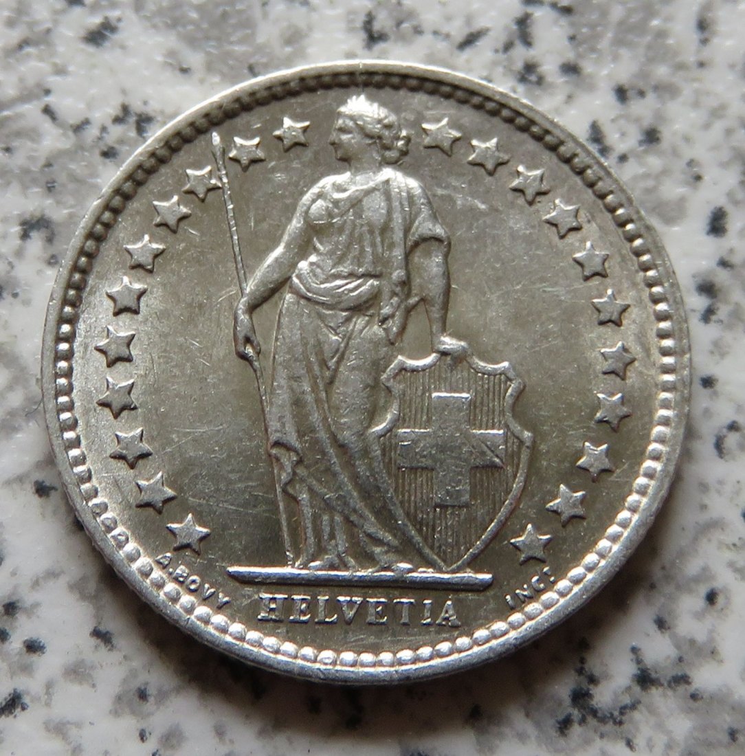  Schweiz 1/2 Franken 1962   