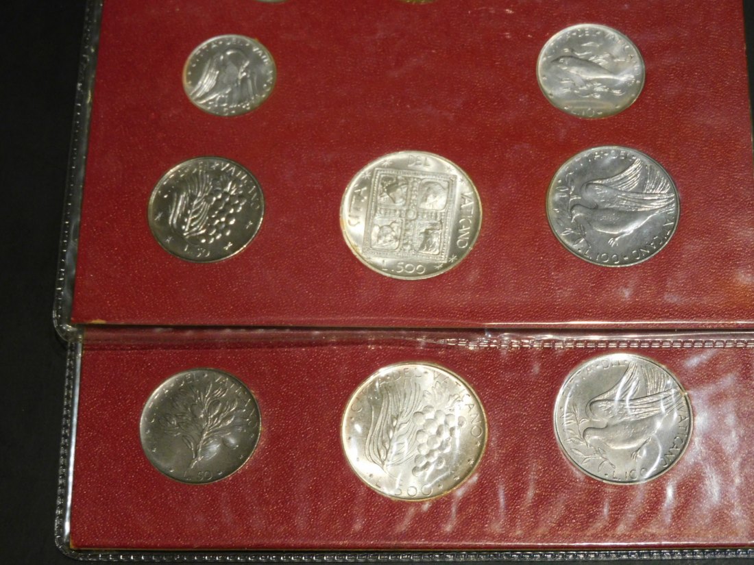  VATICAN 2X 1973-1977 COIN SET.GRADE-PLEASE SEE PHOTOS.   