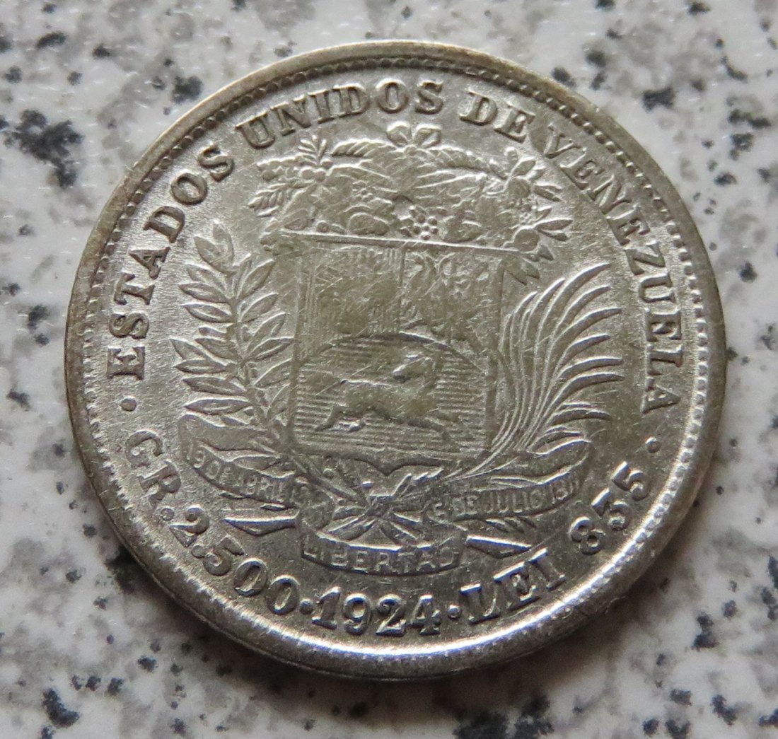  Venezuela GR 2,5000 1924 (1/2 Bolivar 1924)   