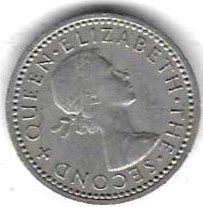  Rhodesien und Njassaland Threepence 1956, Cu-Ni, sehr guter Erhalt, siehe Scan unten   