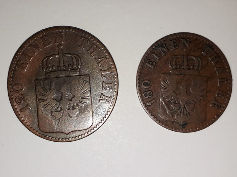  2 Altdeutsche Scheide Münzen   