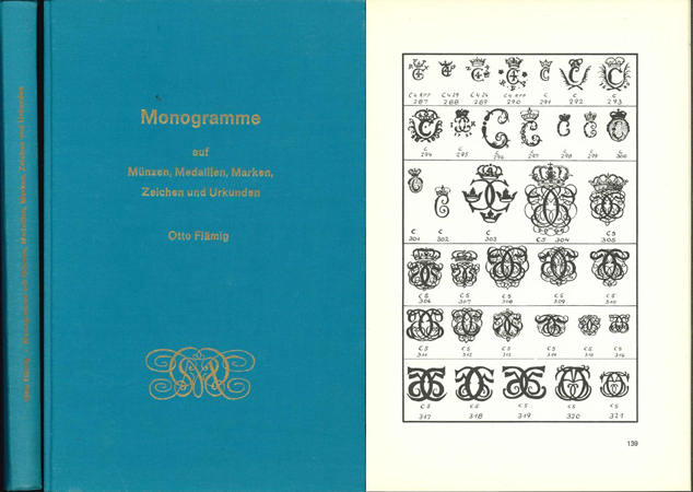  Flämig, Otto. Monogramme auf Münzen, Medaillen, Marken, Zeichen und Urkunden. 2. Auflage Braunschwei   