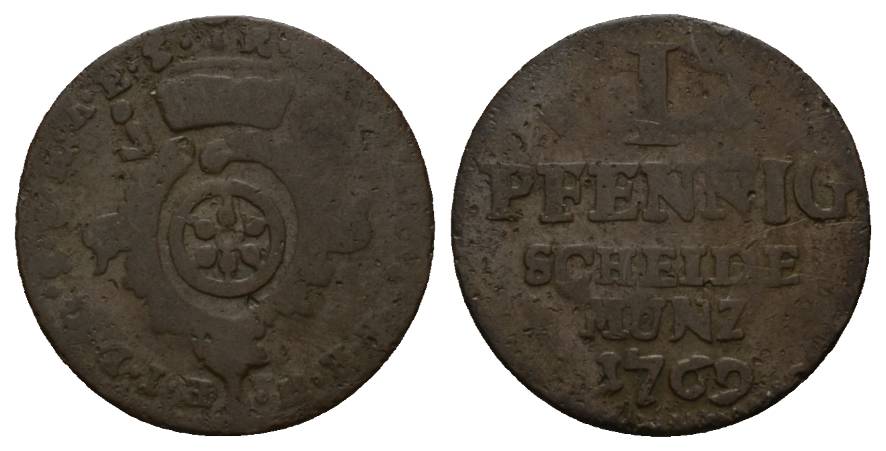  Altdeutschland; Pfennig 1769   