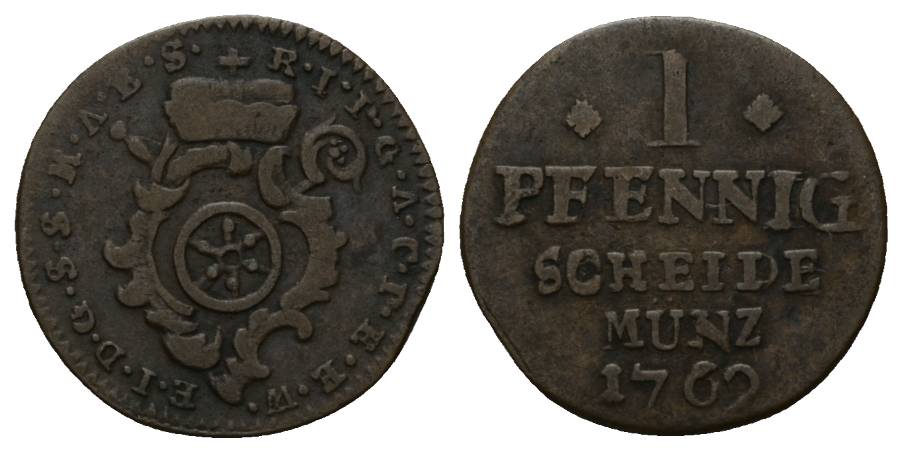  Altdeutschland; Pfennig 1769   