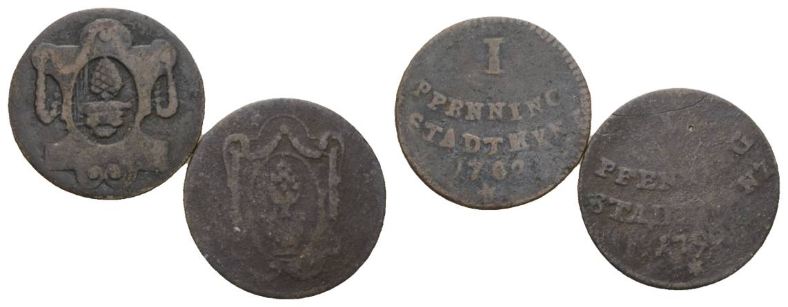  Altdeutschland; 2 Kleinmünzen   