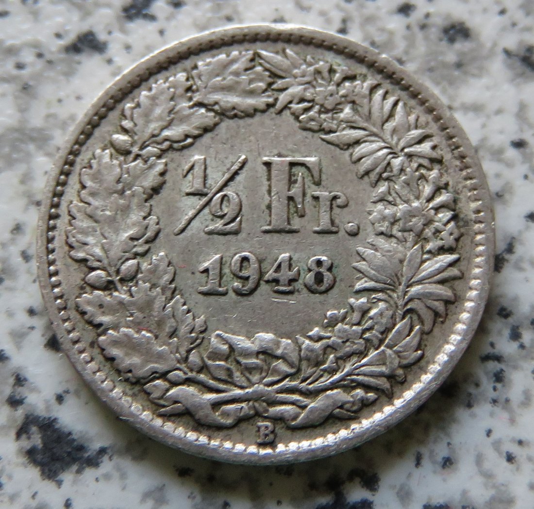  Schweiz 1/2 Franken 1948   