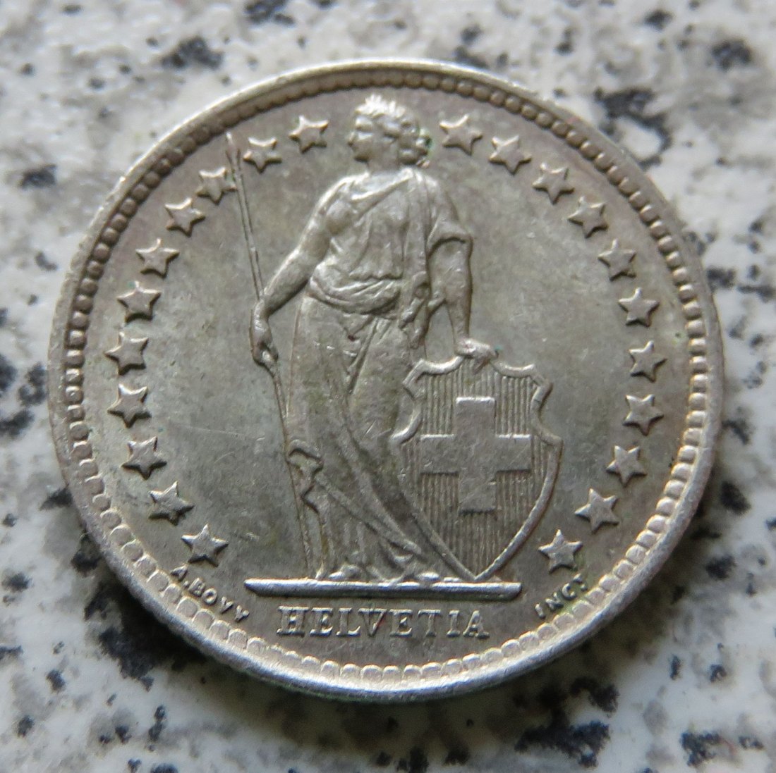  Schweiz 1/2 Franken 1959   