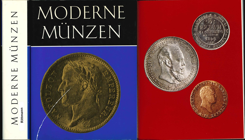  Rittmann, Herbert. Moderne Münzen. (Die Welt der Münzen, Band 6). München 1974   