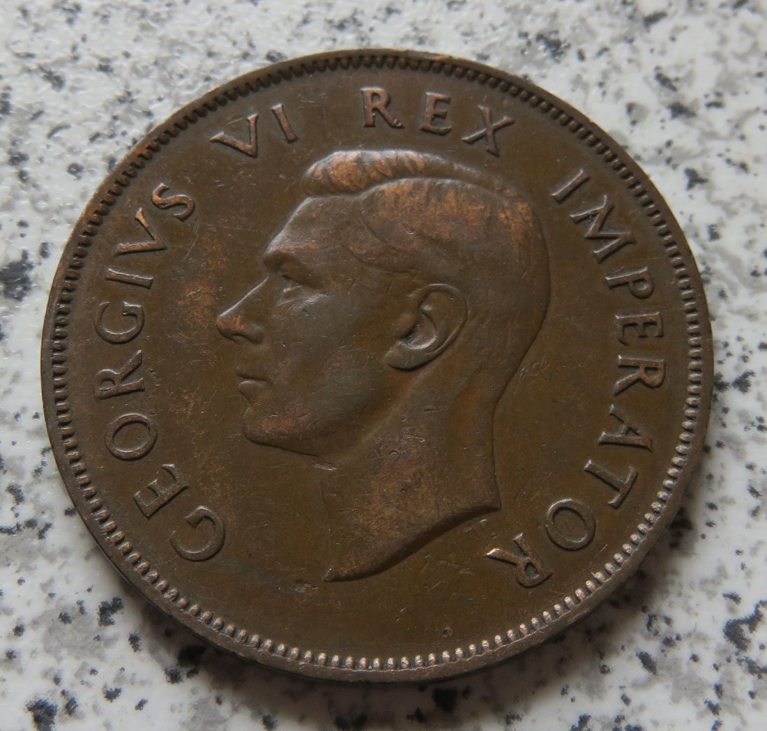  Südafrika 1 Penny 1940, ohne Stern nach Jahreszahl   