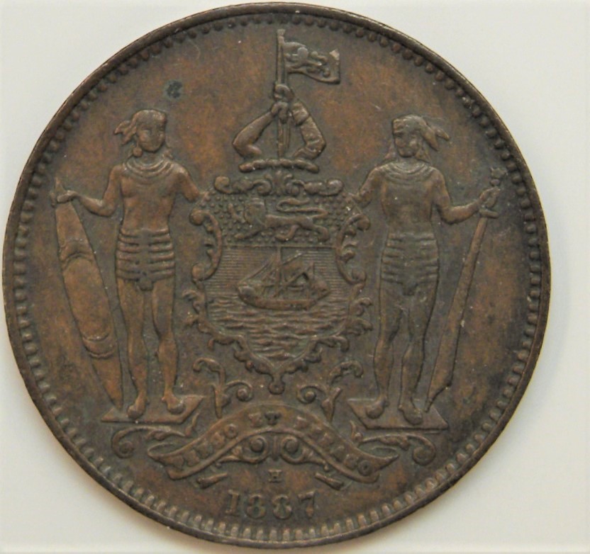  British North-Borneo: One Cent 1887, Cu, selten!, siehe Bilder!   