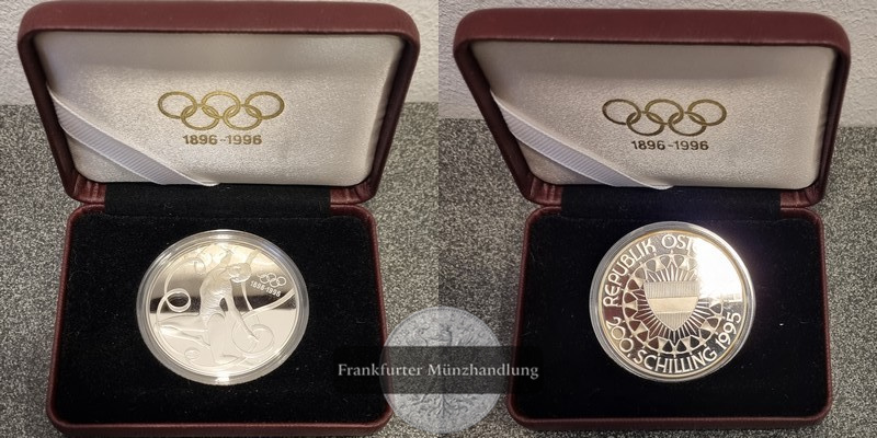  Österreich  200 Schilling   1995     Olympia    FM-Frankfurt   Feinsilber: 31,1g   