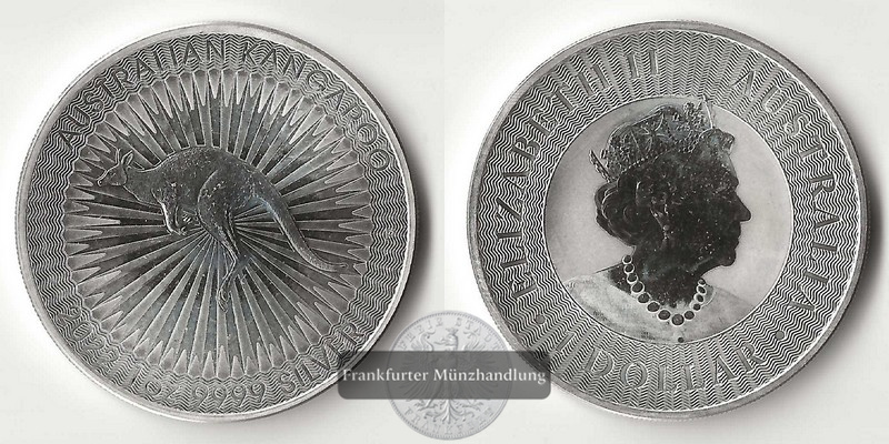  Australien,  1 Dollar Australisches Kangaroo  2022  FM-Frankfurt  Feingewicht: 31,1g   