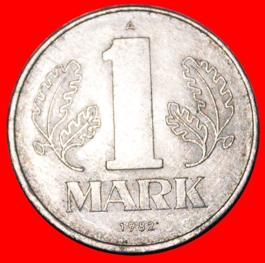  * HAMMER AND COMPASS (1972A-1990A): GERMANY★ 1 MARK 1982A MINT LUSTRE!★LOW START★ NO RESERVE!   