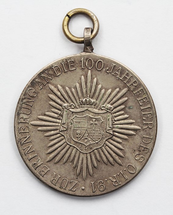 Oldenburg Infanterie Regiment 91 - Medaille zur 100 Jahrfeier 1913