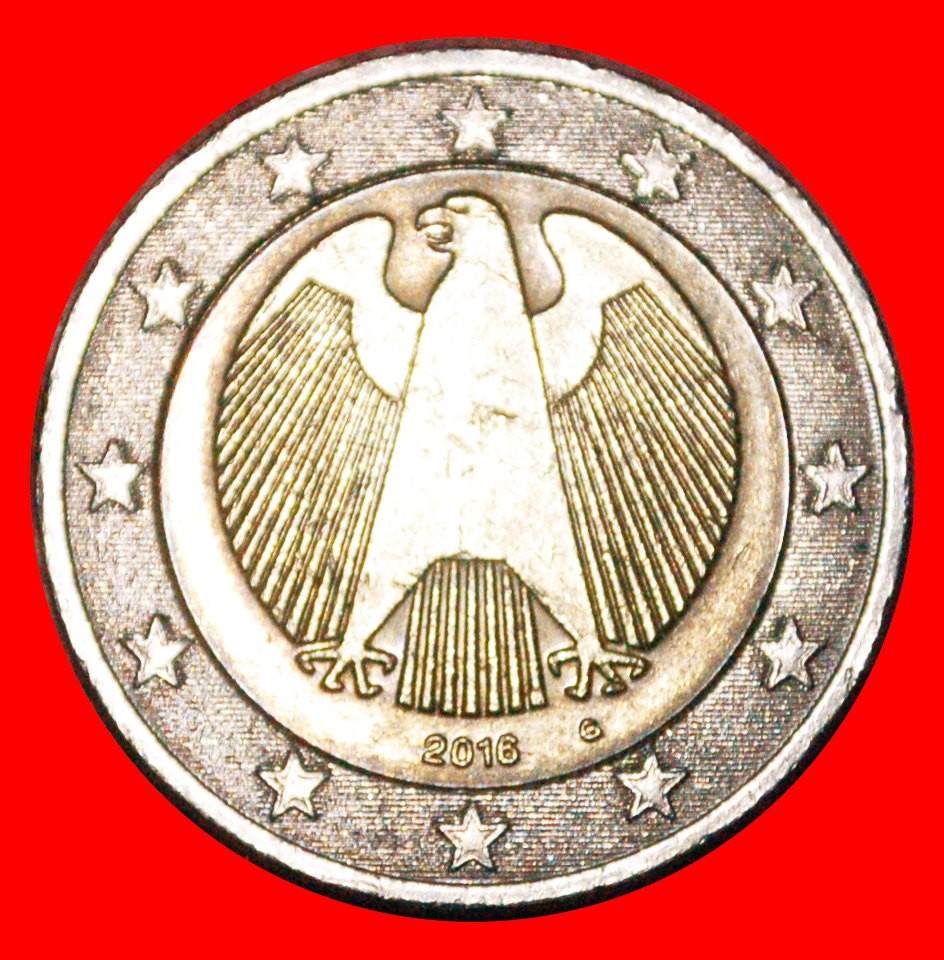 * NICHT-PHALLISCHE TYP 2008-2023: DEUTSCHLAND ★ 2 EURO 2016G! OHNE VORBEHALT!