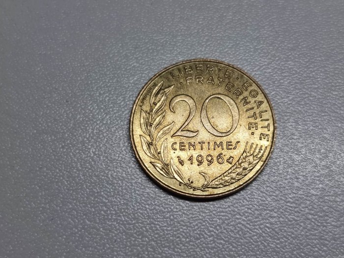  Frankreich 20 Centimes 1996 Umlauf   