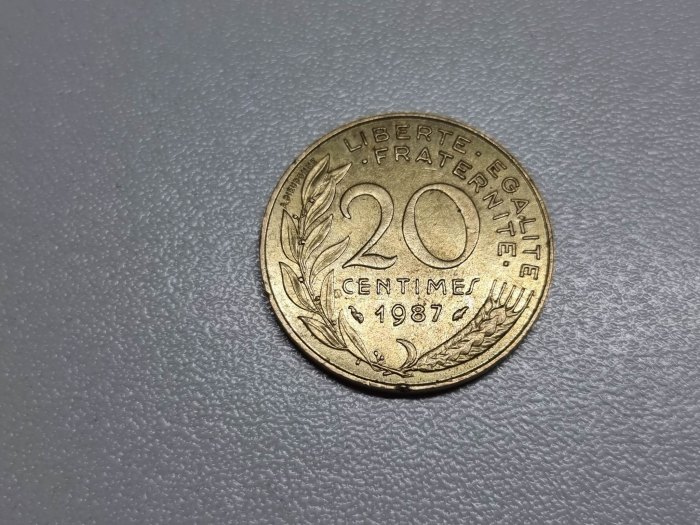  Frankreich 20 Centimes 1987 Umlauf   