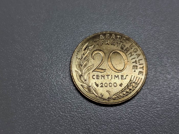  Frankreich 20 Centimes 2000 VZ   