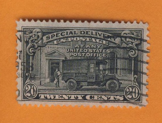  USA 1925 Eilmarke Postauto vor Postamt  Mi.297 gest.   