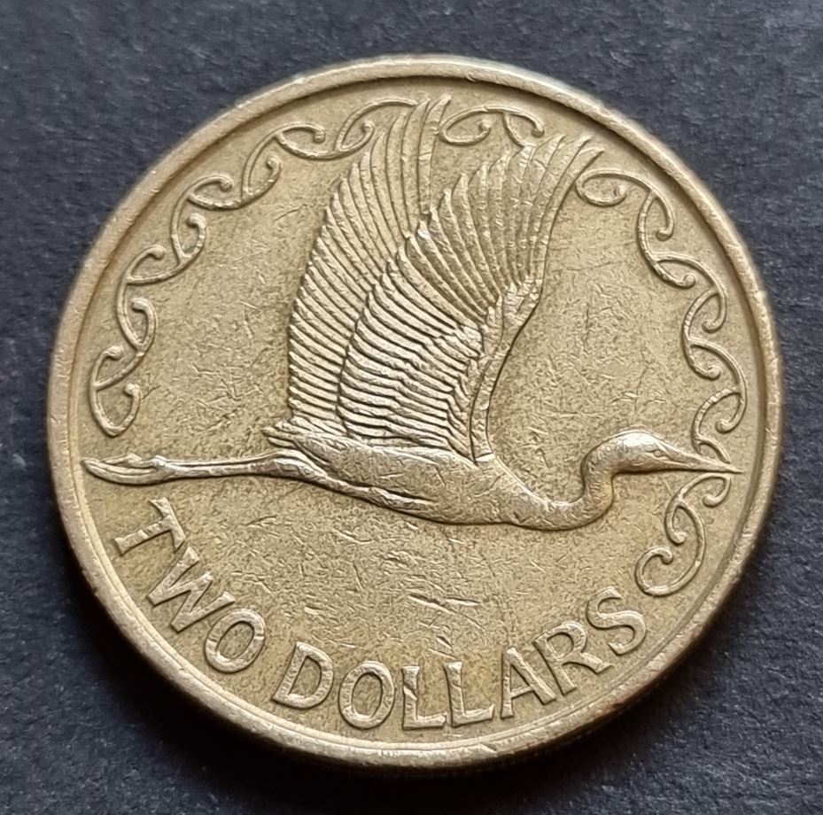  3449(3) 2 Dollars (Neuseeland / Kotuku) 1990 in ss ........................... von Berlin_coins   