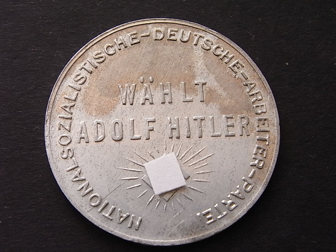  Drittes Reich Medaille Wählt AH ohne Jahr Al. 31mm   