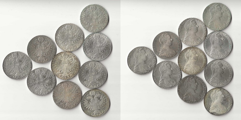  Österreich  10 x Taler 1780  Maria Theresia   FM-Frankfurt   Feinsilber: 233,7g   