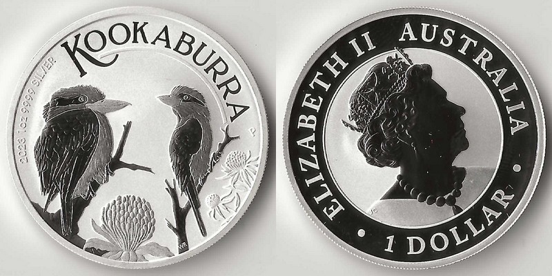  Australien,  1 Dollar  2023  Kookaburra FM-Frankfurt  Feinsilber: 31,1g   