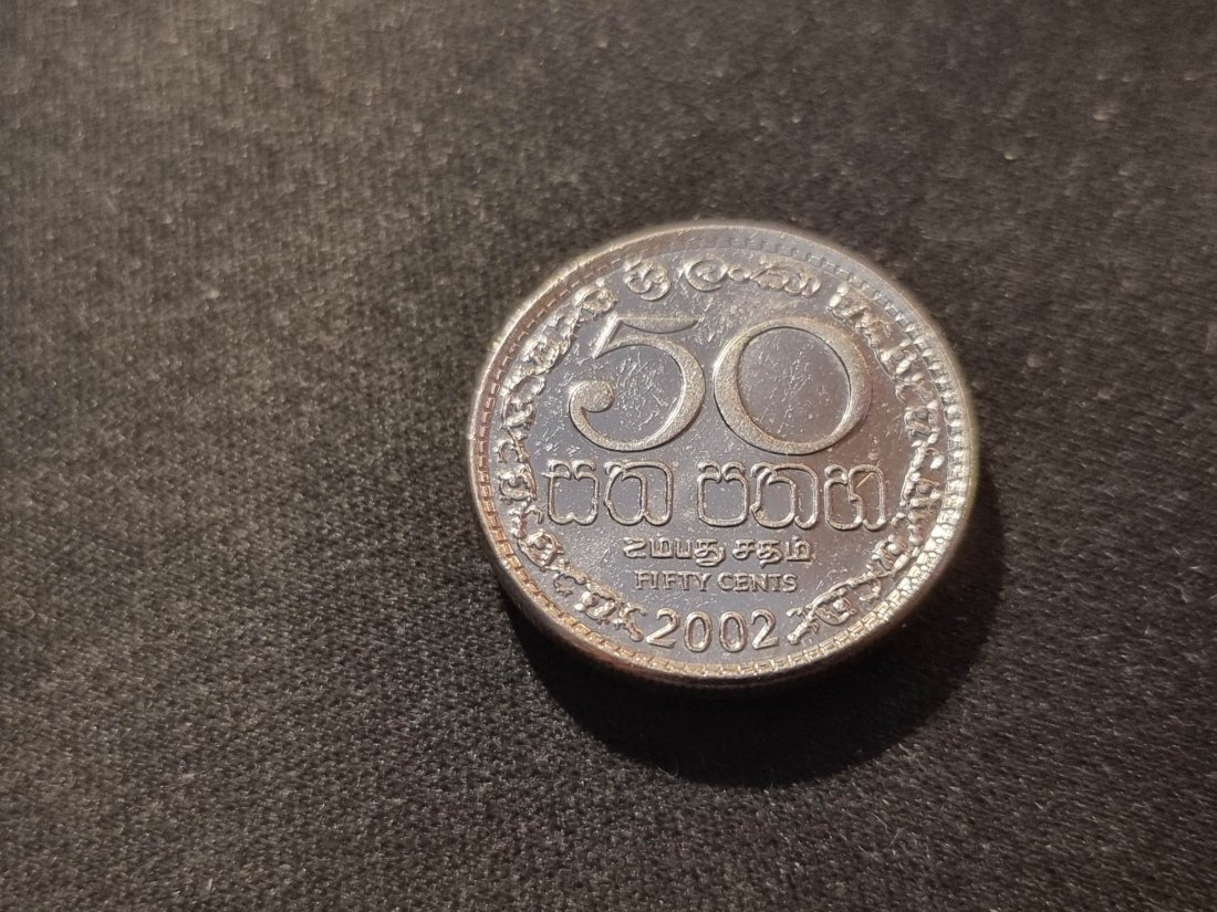  Sri Lanka 50 Cent 2002 VZ+   