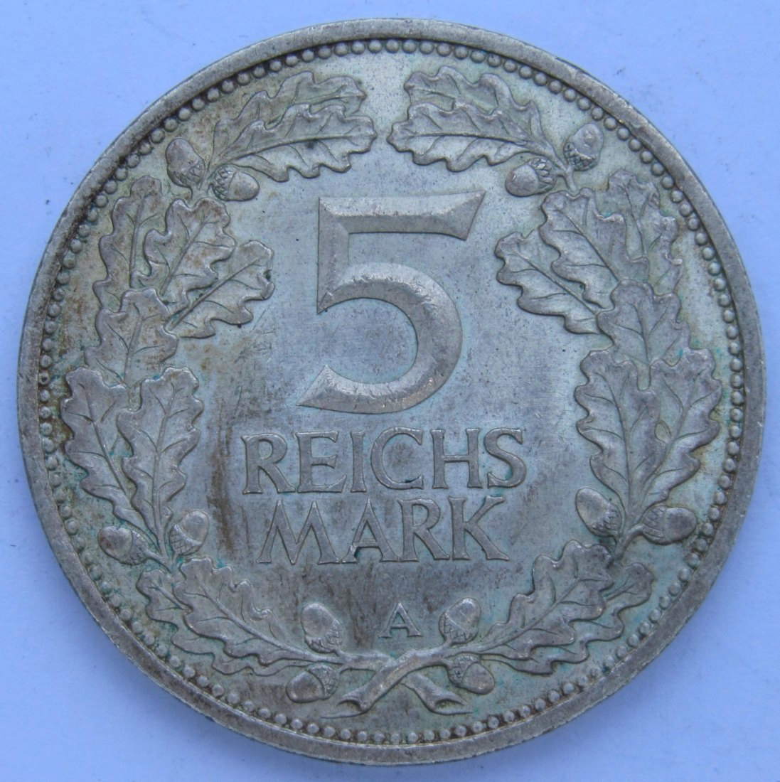  Weimarer Republik: 5 Mark Rheinlande (Jaeger 322), 1925 A   