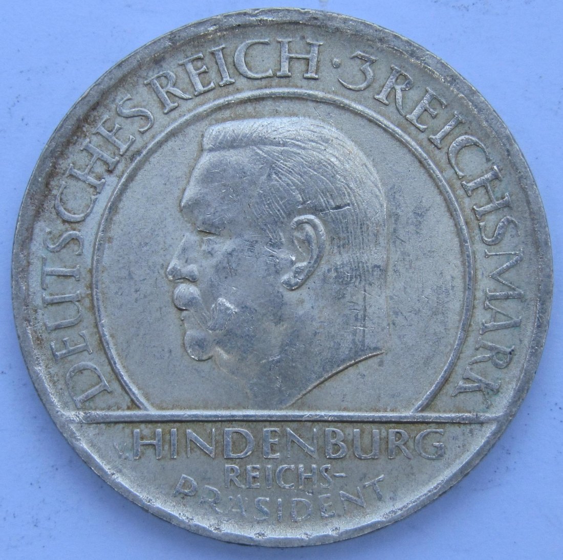  Weimarer Republik: 3 Mark Schwurhand (Jaeger 340), 1929 A   