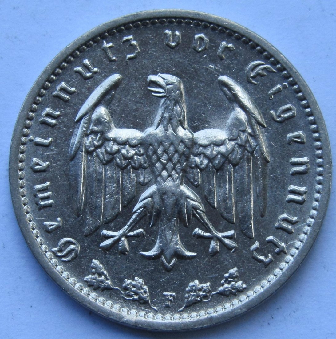  Deutsches Reich: 1 Mark 1939 F   