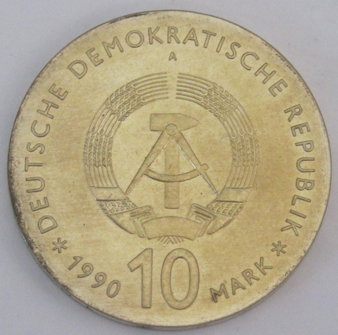  DDR: 10 Mark Fichte 1990   
