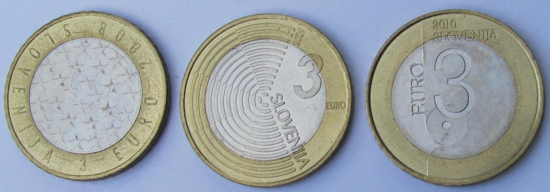  Slowenien: 3 x 3 Euro   