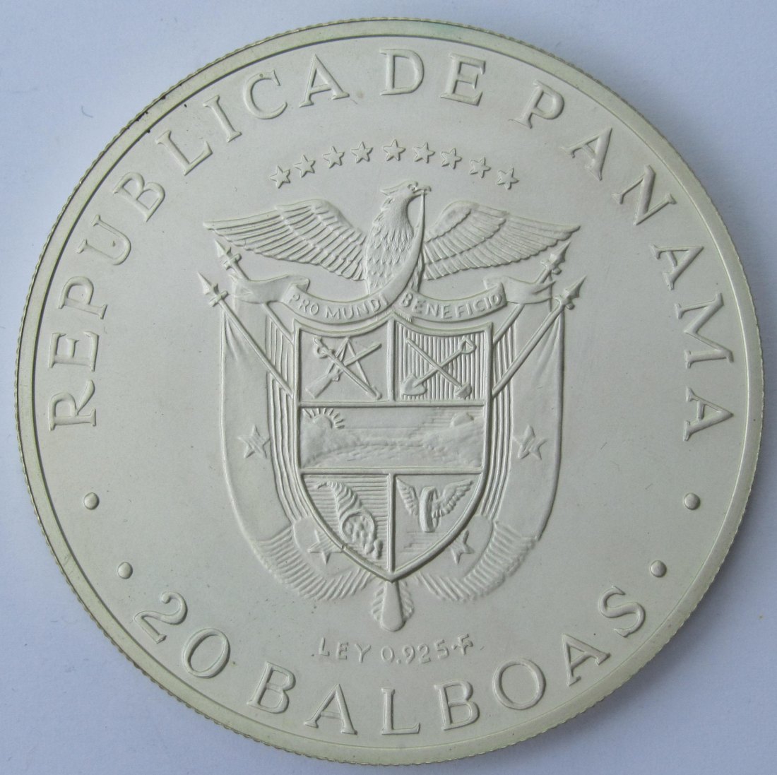  Panama: 20 Balboas 1974, 120 g Feinsilber   