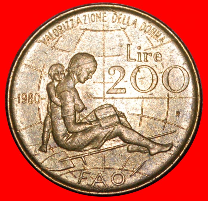  * GLOBE: ITALY ★ 200 LIRAS 1980R! LOW START ★ NO RESERVE!   