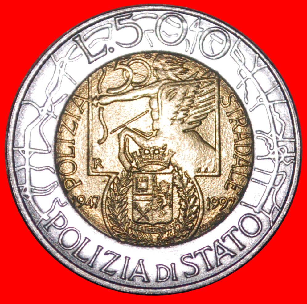 * CENTAURUS: ITALY ★ 500 LIRAS 1947-1997R POLICE! UNC MINT LUSTRE! LOW START ★ NO RESERVE!