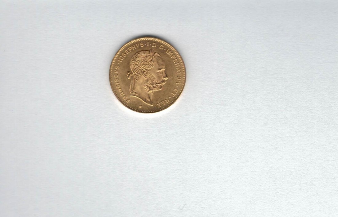  4 Gulden Florin 10 Fr. 1892 Franz Joseph I. Goldmünze 900/2,9g fein Österreich Spittalgold9800 (2160   