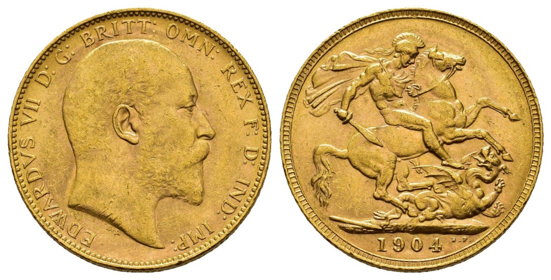 PEUS 9186 Grossbritannien / Australien 7,32 g Feingold. Perth Eduard VII. (1901 - 1910) Sovereign GOLD 1904 P Perth Sehr schön