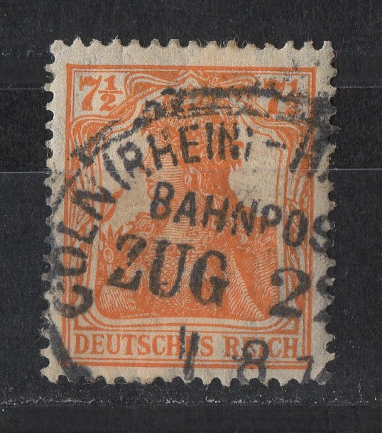  Dt. Reich 7 1/2 Pfennig 1916 Mi. 99 Echt gelaufen / Top Stempel / siehe scan   