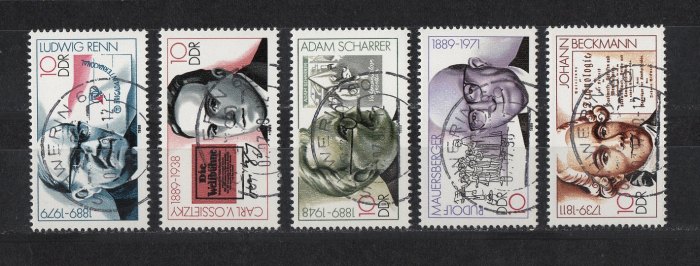  DDR 1989 Mi. 3230-3234 Kompl.Satz **Postfrisch-gestempelt   