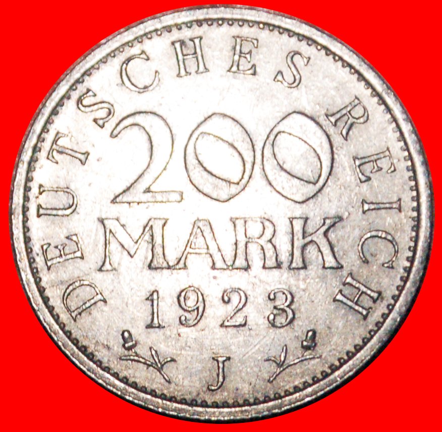  * INFLATION: DEUTSCHLAND WEIMARER REPUBLIK ★ 200 MARK 1923J HAMBURG! OHNE VORBEHALT!   